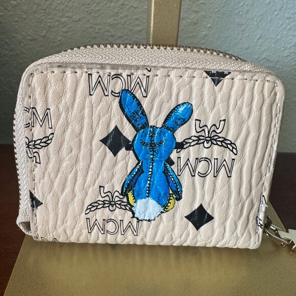 MCM Visetos Pattern Bunny Compact Wallet - NWOT - Picture 2 of 9